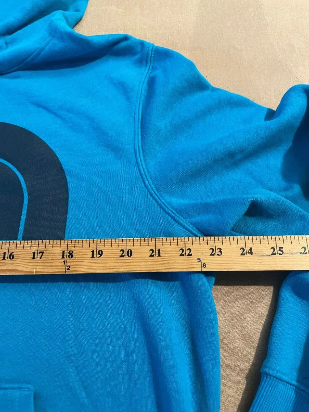 North Face Men's Hoodie Size L Blue Logo Oversized Gorpcore Outdoors Hiking